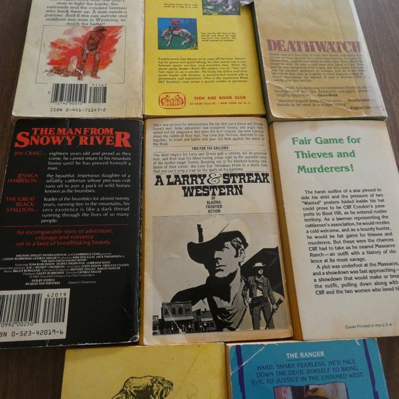 8 Vintage Western Paperbacks Various Authors - Picture 4 of 5